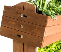 Hecht Holz-Hochbeet Cube 2, braun, ca. B82/H145/T50 cm