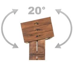 Hecht Holz-Hochbeet Cube 2, braun, ca. B82/H145/T50 cm
