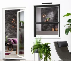 Hecht Insektenschutzrollo elektrisch, inkl. Solarpanel, ca. B130/H160 cm