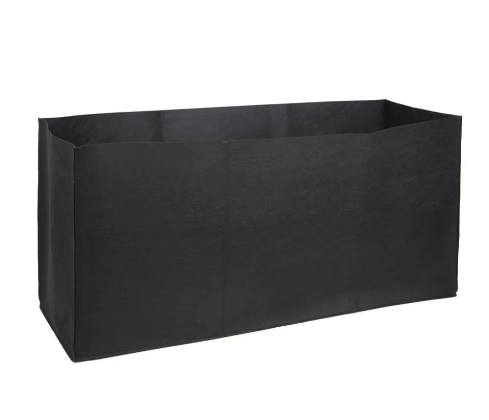 Herstera Filz-Pflanztasche, rechteckig, schwarz, ca. B120 cm