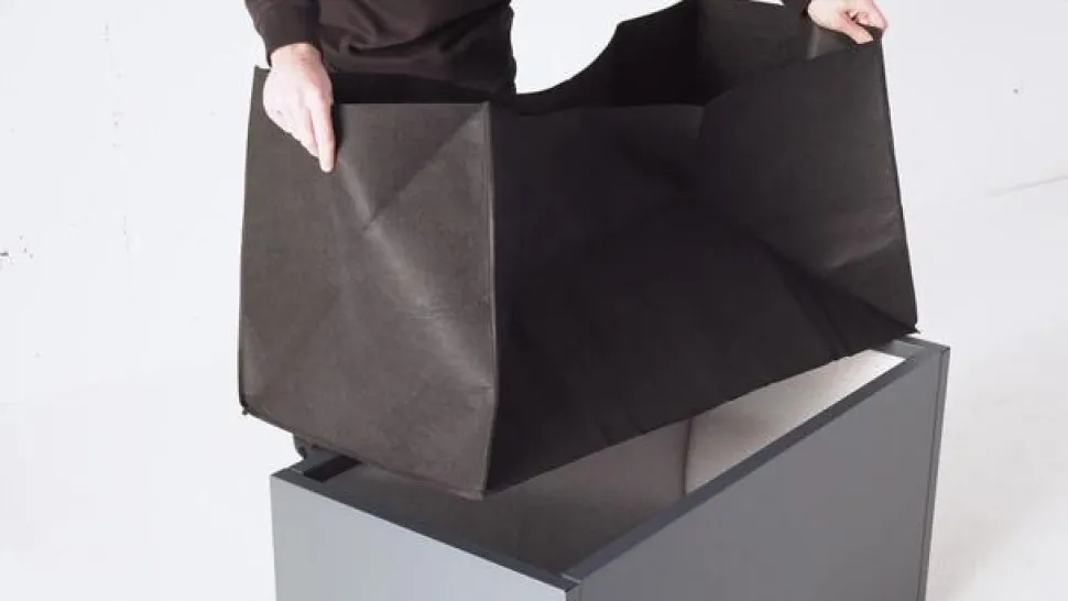 Herstera Filz-Pflanztasche, rechteckig, schwarz, ca. B100 cm