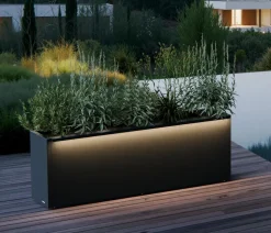 Herstera Metall-Pflanzkasten Cube Balcony, rechteckig, anthrazit