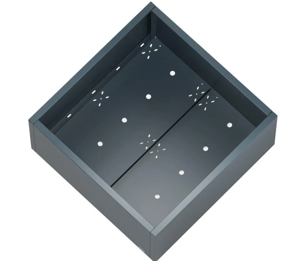 Herstera Metall-Pflanzkasten Cube Low, quadratisch, anthrazit, ca. B100/H50/T100 cm