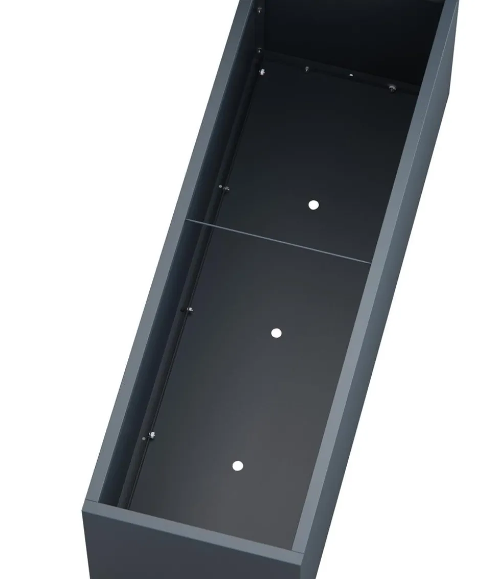 Herstera Metall-Pflanzkasten Cube LED, rechteckig, anthrazit