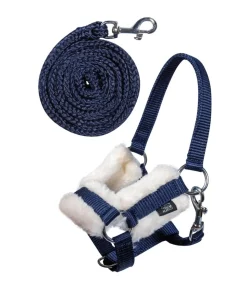 HKM KIDS Hobby Horsing Halfter und Strick, dunkelblau