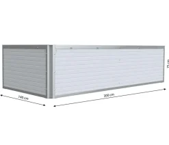 Hochbeet Ursula, inkl. Frühbeetaufsatz, ca. B300/H75/T140 cm