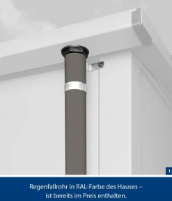 Hörmann Berry-Gerätehaus Classic-P Typ 1, ca. B247,9/H228,6/T153 cm