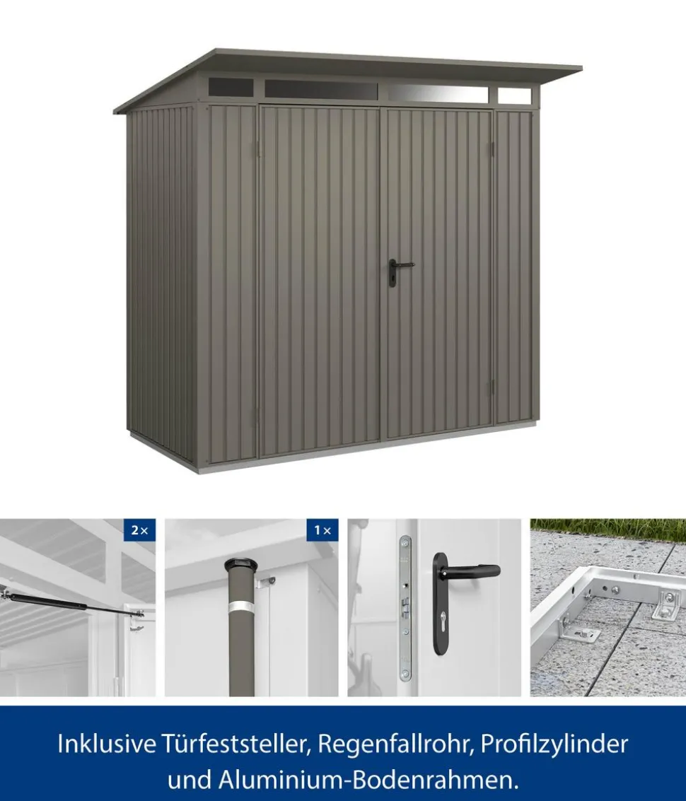 Hörmann Berry-Gerätehaus Classic-P Typ 1, ca. B247,9/H228,6/T153 cm