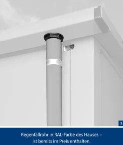 Hörmann Berry-Gerätehaus Classic-S Typ 2, ca. B258,8/H216/T247,7 cm