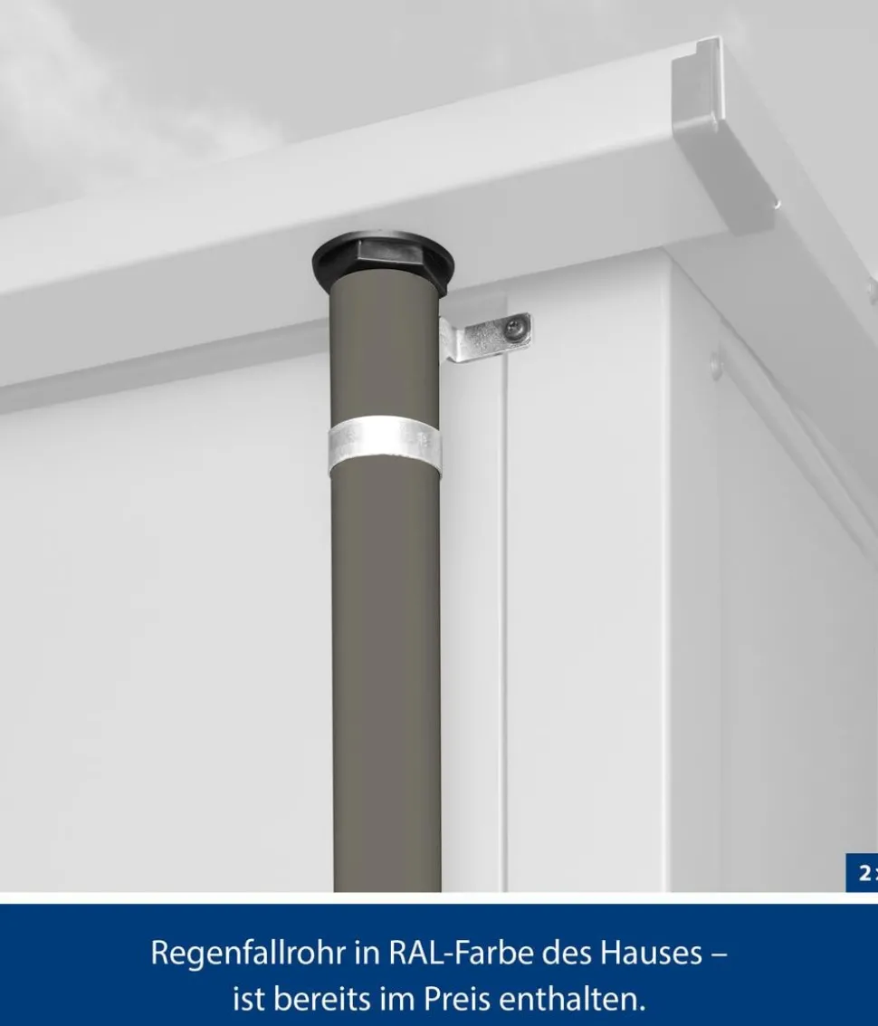 Hörmann Berry-Gerätehaus Classic-S Typ 2, ca. B258,8/H216/T247,7 cm