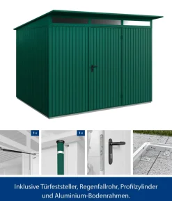 Hörmann Berry-Gerätehaus Classic-P Typ 3, ca. B312,7/H232,3/T283,4 cm