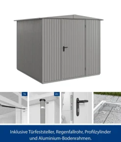 Hörmann Berry-Gerätehaus Classic-S Typ 2, ca. B258,8/H216/T247,7 cm