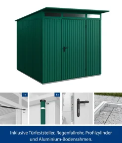 Hörmann Berry-Gerätehaus Classic-P Typ 2, ca. B247,9/H232,3/T283,4 cm