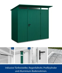 Hörmann Berry-Gerätehaus Classic-P Typ 1, ca. B247,9/H228,6/T153 cm