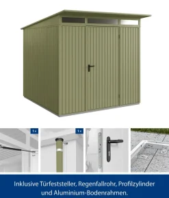 Hörmann Berry-Gerätehaus Classic-P Typ 2, ca. B247,9/H232,3/T283,4 cm