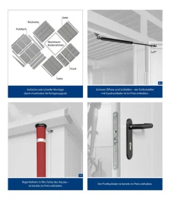 Hörmann Berry-Gerätehaus Classic-P Typ 2, ca. B247,9/H232,3/T283,4 cm