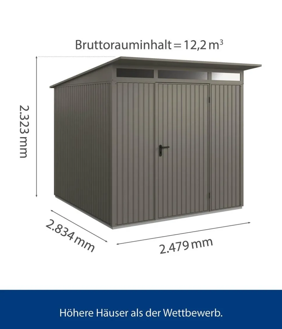 Hörmann Berry-Gerätehaus Classic-P Typ 2, ca. B247,9/H232,3/T283,4 cm