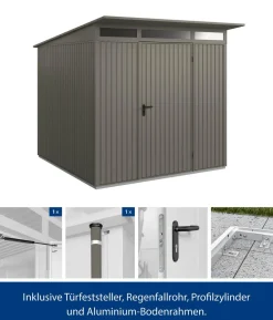 Hörmann Berry-Gerätehaus Classic-P Typ 2, ca. B247,9/H232,3/T283,4 cm