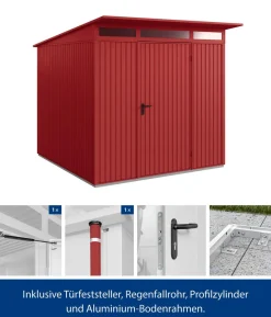 Hörmann Berry-Gerätehaus Classic-P Typ 2, ca. B247,9/H232,3/T283,4 cm