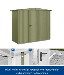 Hörmann Berry-Gerätehaus Classic-S Typ 1, ca. B258,8/H216/T121,3 cm