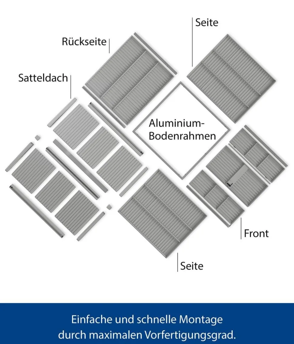 Hörmann Berry-Gerätehaus Classic-S Typ 1, ca. B258,8/H216/T121,3 cm