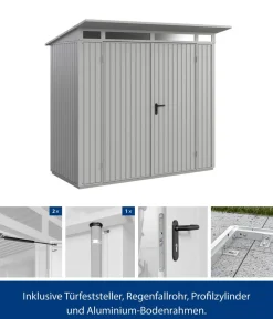 Hörmann Berry-Gerätehaus Classic-P Typ 1, ca. B247,9/H228,6/T153 cm