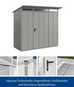 Hörmann Berry-Gerätehaus Modern-P Typ 1, ca. B247,9/H228,6/T153 cm