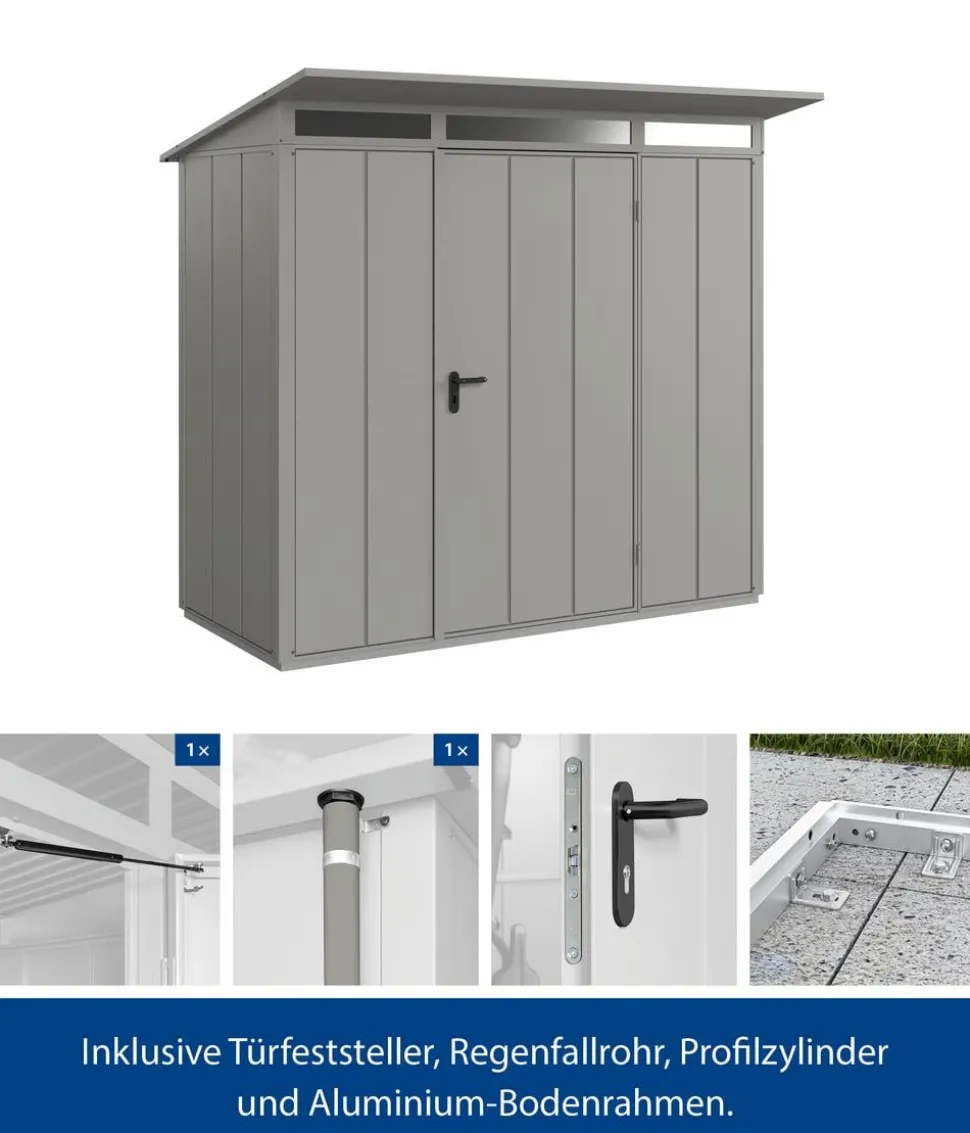 Hörmann Berry-Gerätehaus Modern-P Typ 1, ca. B247,9/H228,6/T153 cm