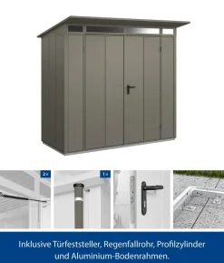 Hörmann Berry-Gerätehaus Modern-P Typ 1, ca. B247,9/H228,6/T153 cm
