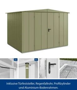 Hörmann Berry-Gerätehaus Modern-S Typ 3, ca. B323,6/H219,4/T247,7 cm