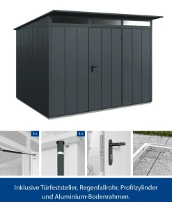 Hörmann Berry-Gerätehaus Modern-S Typ 3, ca. B323,6/H219,4/T247,7 cm