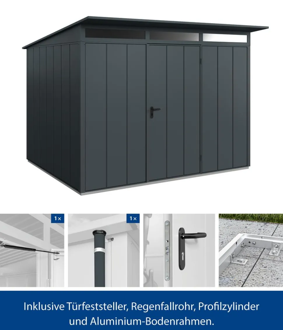 Hörmann Berry-Gerätehaus Modern-S Typ 3, ca. B323,6/H219,4/T247,7 cm