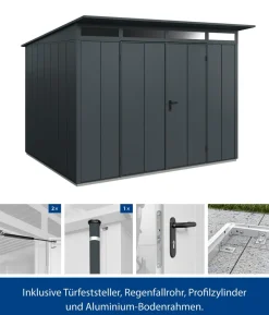 Hörmann Berry-Gerätehaus Modern-S Typ 3, ca. B323,6/H219,4/T247,7 cm