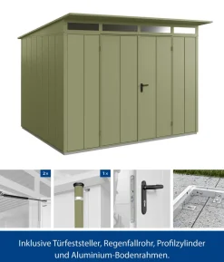 Hörmann Berry-Gerätehaus Modern-S Typ 3, ca. B323,6/H219,4/T247,7 cm