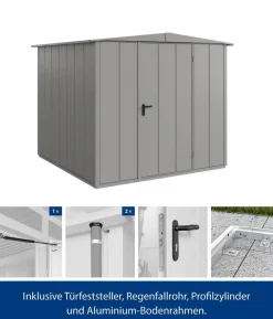 Hörmann Berry-Gerätehaus Modern-S Typ 2, ca. B258,8/H216/T247,7 cm