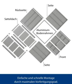 Hörmann Berry-Gerätehaus Modern-S Typ 1, ca. B258,8/H216/T121,3 cm