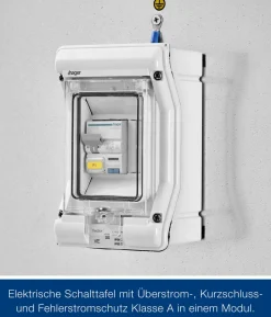 Hörmann Juno Elektropanel mit 1-Phasen-Wechselstrom, ca. B47/H180/T2 cm