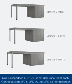 Hörmann Juno Loungedach für JFD6/10/13, ca. B321/H220/T277 cm