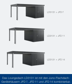 Hörmann Juno Loungedach für JFD7/11/14, ca. B321/H220/T325 cm