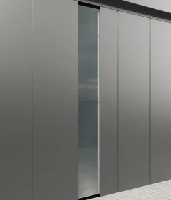 Hörmann Juno VSG-Echtglas Wandelement M/L-Sk, graualuminium, ca. B50/H208 cm