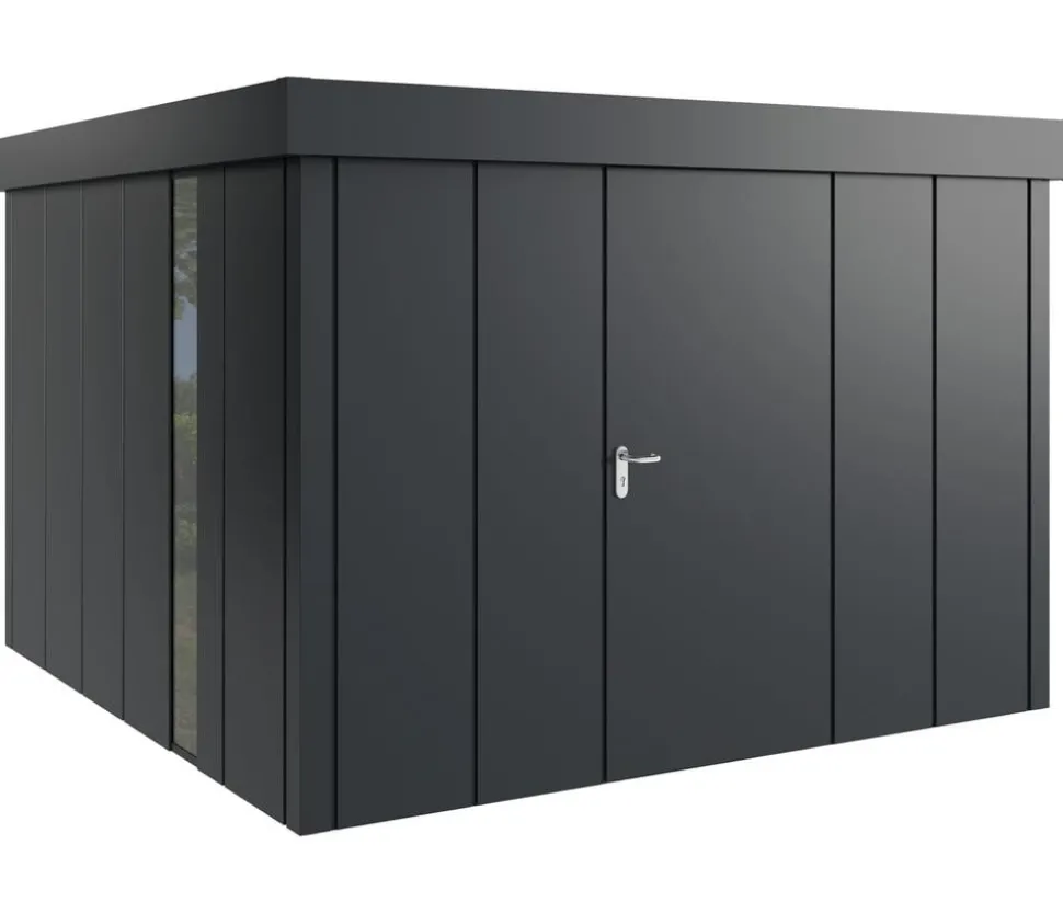 Hörmann Metallgerätehaus Juno JFD14 L-Sk Motiv Design bodentiefes Fenster, ca. B325/H222/T325 cm