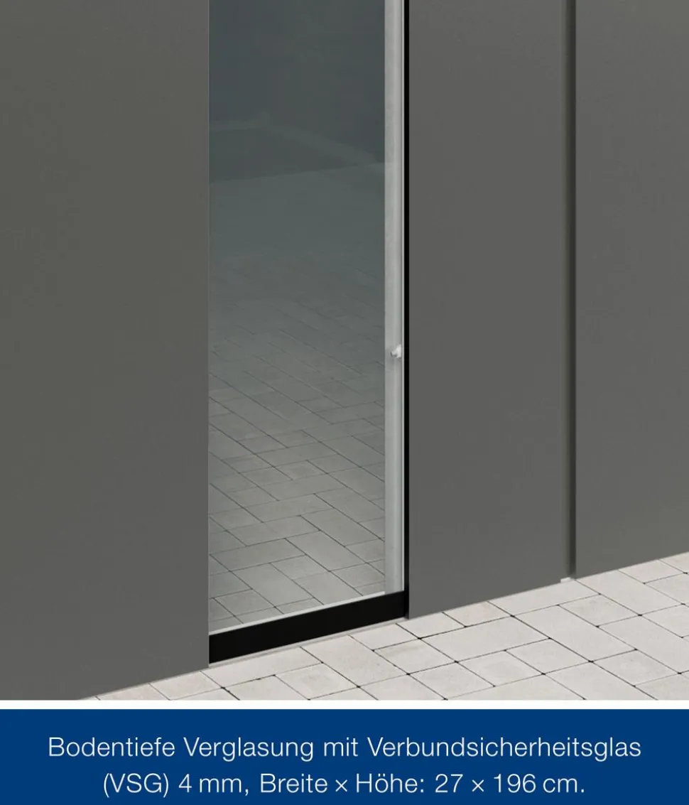 Hörmann Metallgerätehaus Juno JFD14 L-Sk Motiv Design bodentiefes Fenster, ca. B325/H222/T325 cm