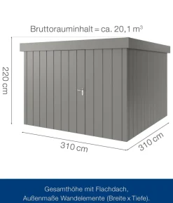Hörmann Metallgerätehaus Juno JFD14 M-Sk Motiv Modern, ca. B325/H222/T325 cm