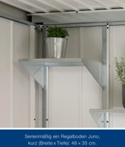 Hörmann Metallgerätehaus Juno JPD10 L-Sk Motiv Design, ca. B277/H232/T310 cm