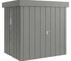 Hörmann Metallgerätehaus Juno JFD4 M-Sk Motiv Modern bodentiefes Fenster mit Doppeltür, ca. B229/H222/T181 cm
