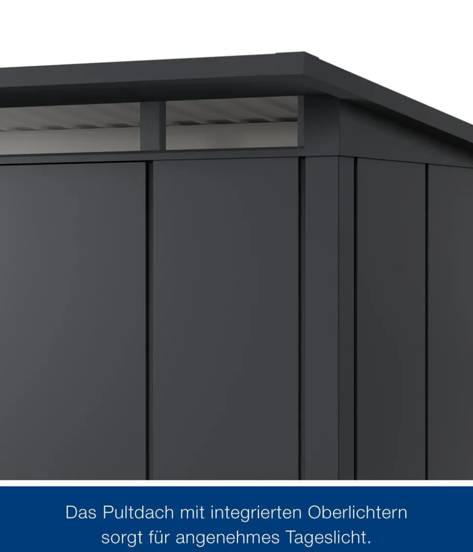 Hörmann Metallgerätehaus Juno JPD8 L-Sk Motiv Design, ca. B277/H224/T214 cm