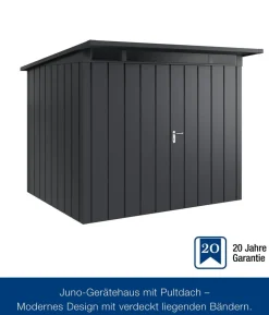 Hörmann Metallgerätehaus Juno JPD9 M-Sk Motiv Modern mit Doppeltür, ca. B277/H224/T262 cm