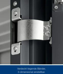 Hörmann Metallgerätehaus Juno JPD9 M-Sk Motiv Modern mit Doppeltür, ca. B277/H224/T262 cm
