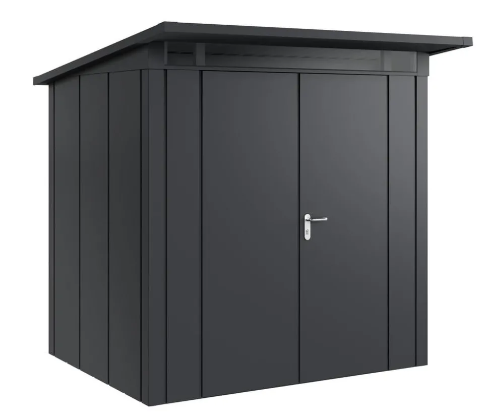 Hörmann Metallgerätehaus Juno JPD4 L-Sk Motiv Design mit Doppeltür, ca. B229/H224/T214 cm