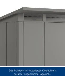 Hörmann Metallgerätehaus Juno JPD6 L-Sk Motiv Design mit Doppeltür, ca. B229/H232/T310 cm